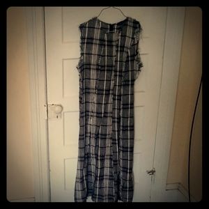 Zara plaid linen dress